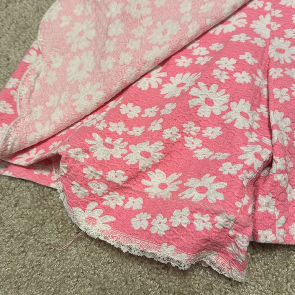 Vintage 70s Point of View Pink & White Flower Skort - Picture 4 of 11